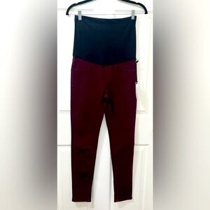 New JUST BLACK Classic Maroon Maternity Pants Size Small
